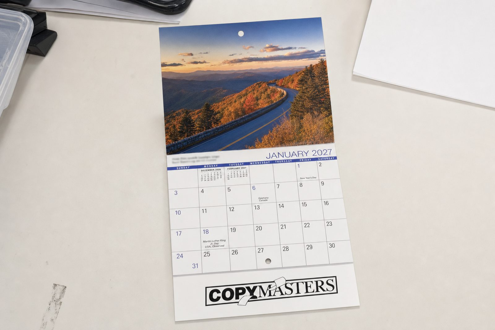 Custom calendars printed at CopyMasters in Hickory, NC