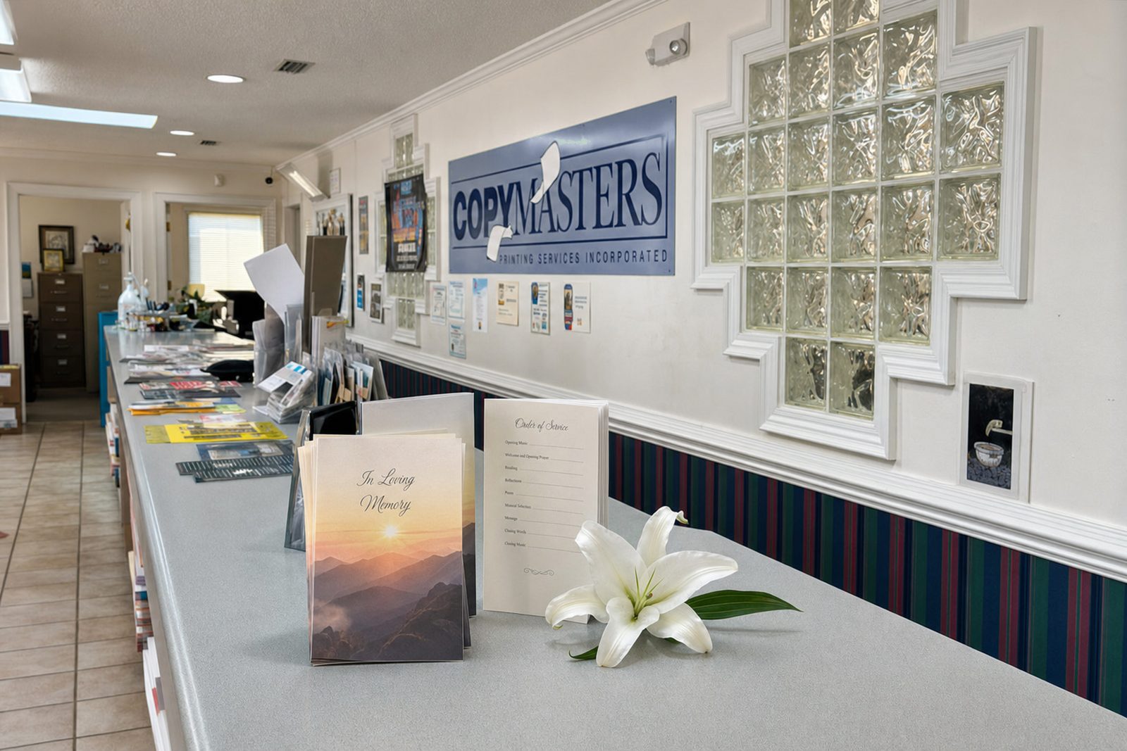 Funeral programs printed at CopyMasters in Hickory, NC