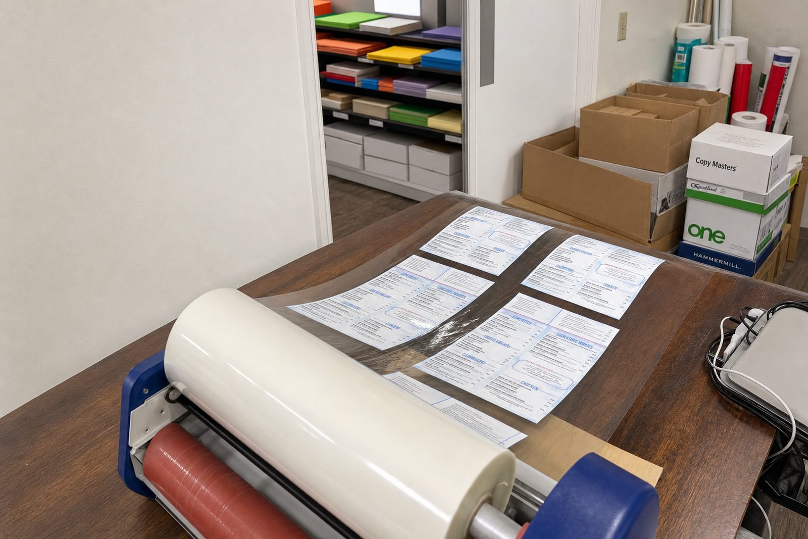 Laminating at CopyMasters in Hickory, NC